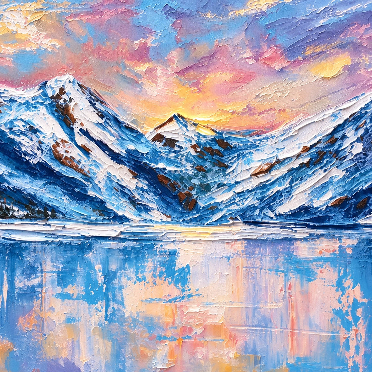 Alpine Lake at First Light [noon:detail:texture]