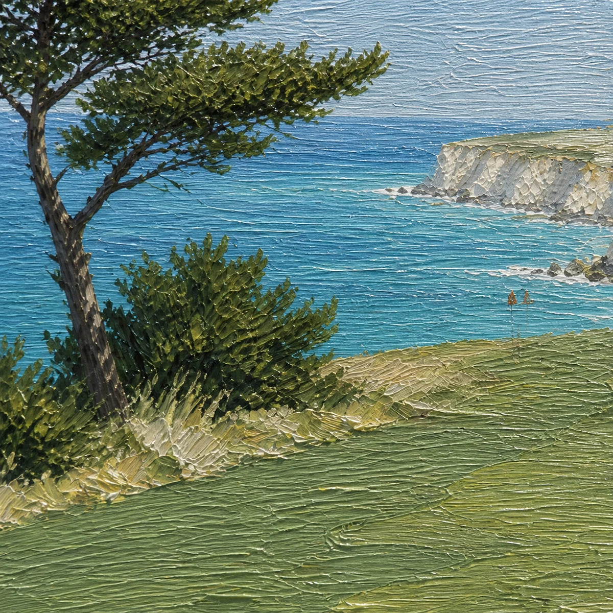 Hand-Painted Artwork | Coastal Follow-Through [noon:detail:texture]