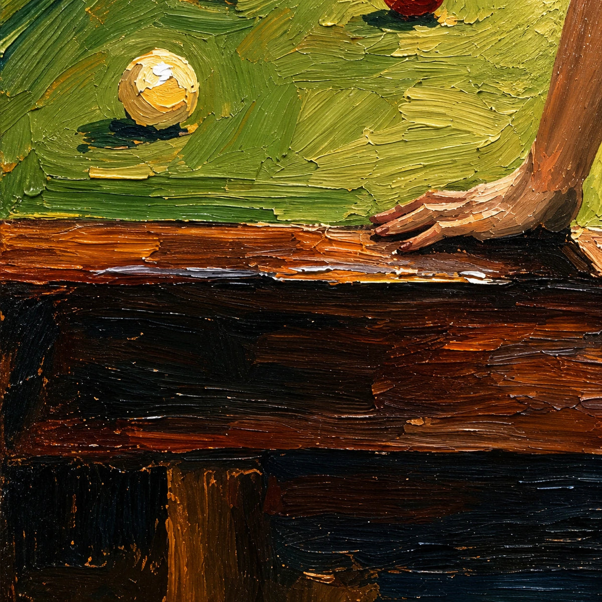 Hand-Painted Artwork | Midnight Billiards [noon:detail:texture]
