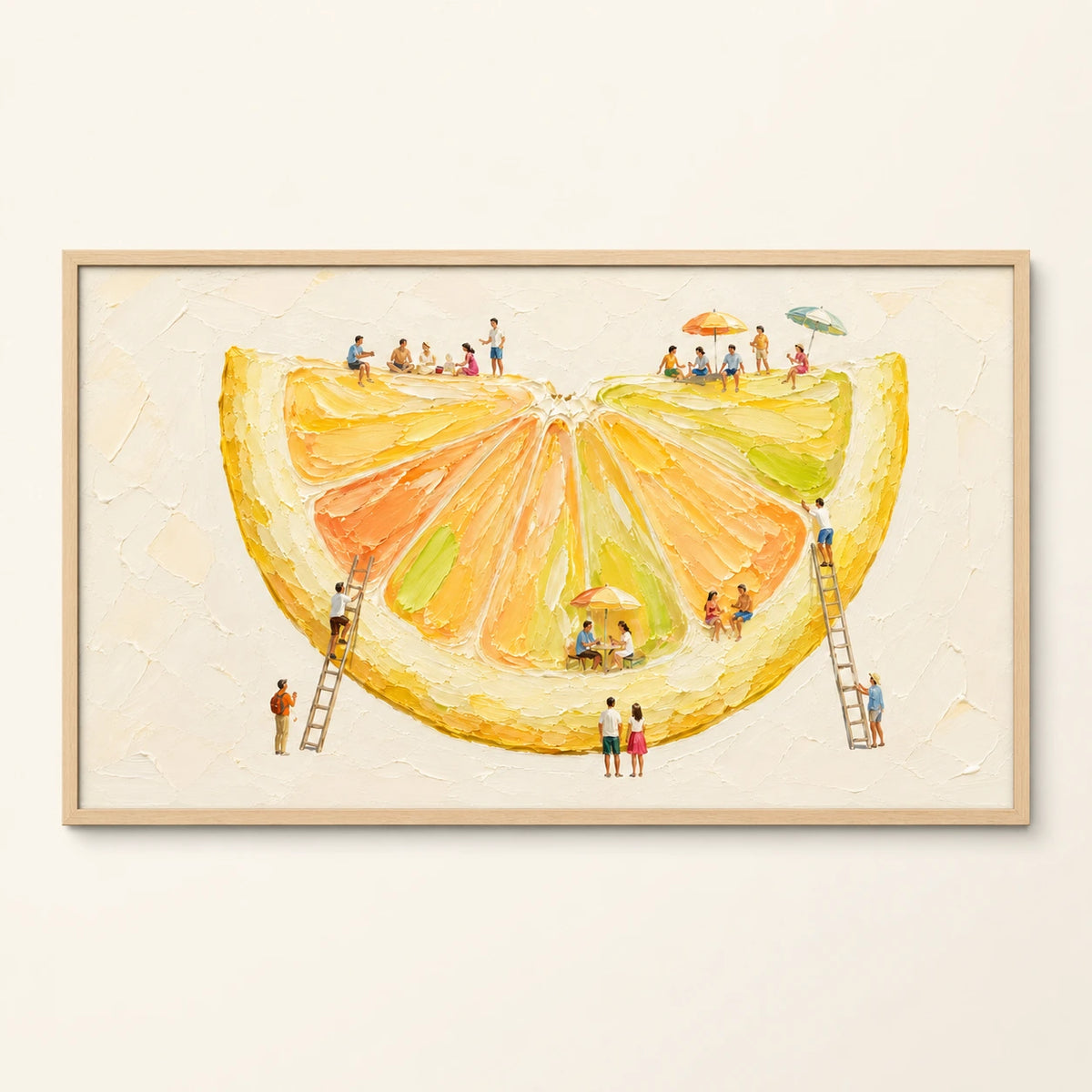 Hand-Painted Artwork | A Slice of Summer [noon:detail:framed-front]