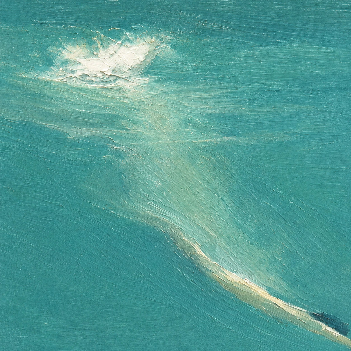 quiet turquoise break, paint texture