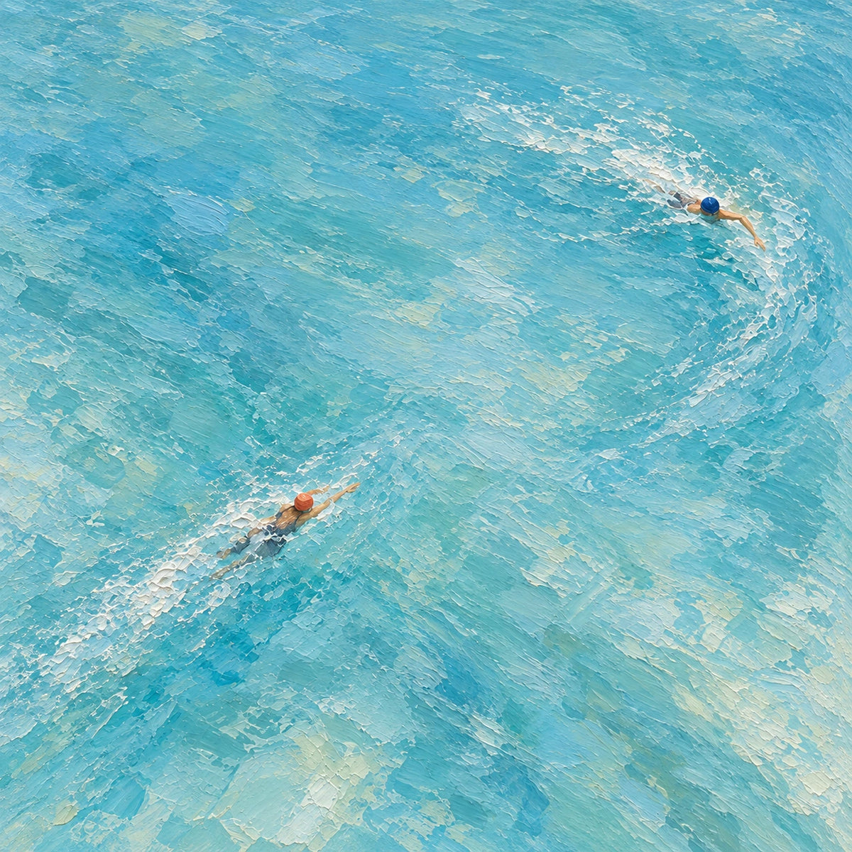 Hand-Painted Artwork | Open Wate [noon:detail:composition]