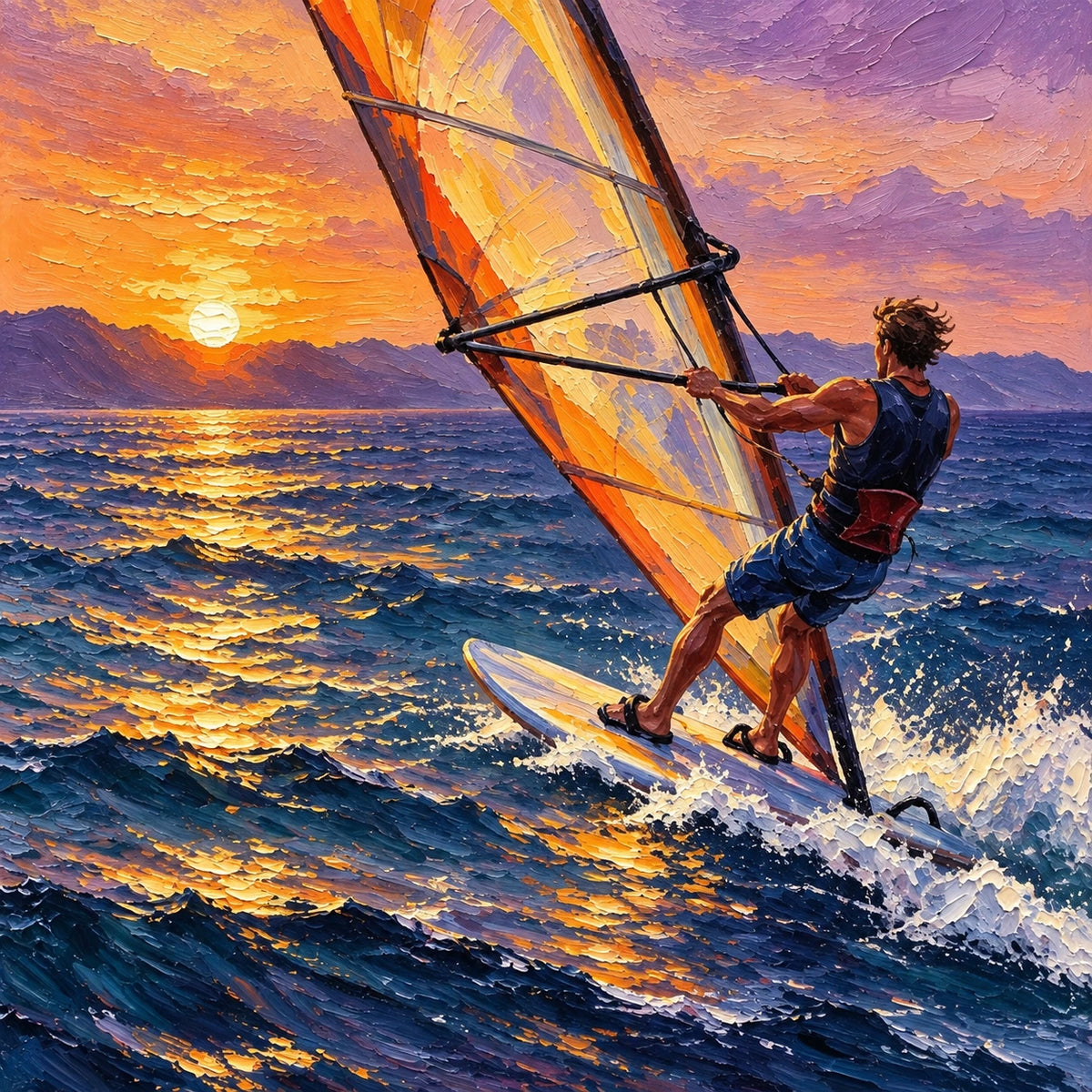 golden wind over the sea, composition