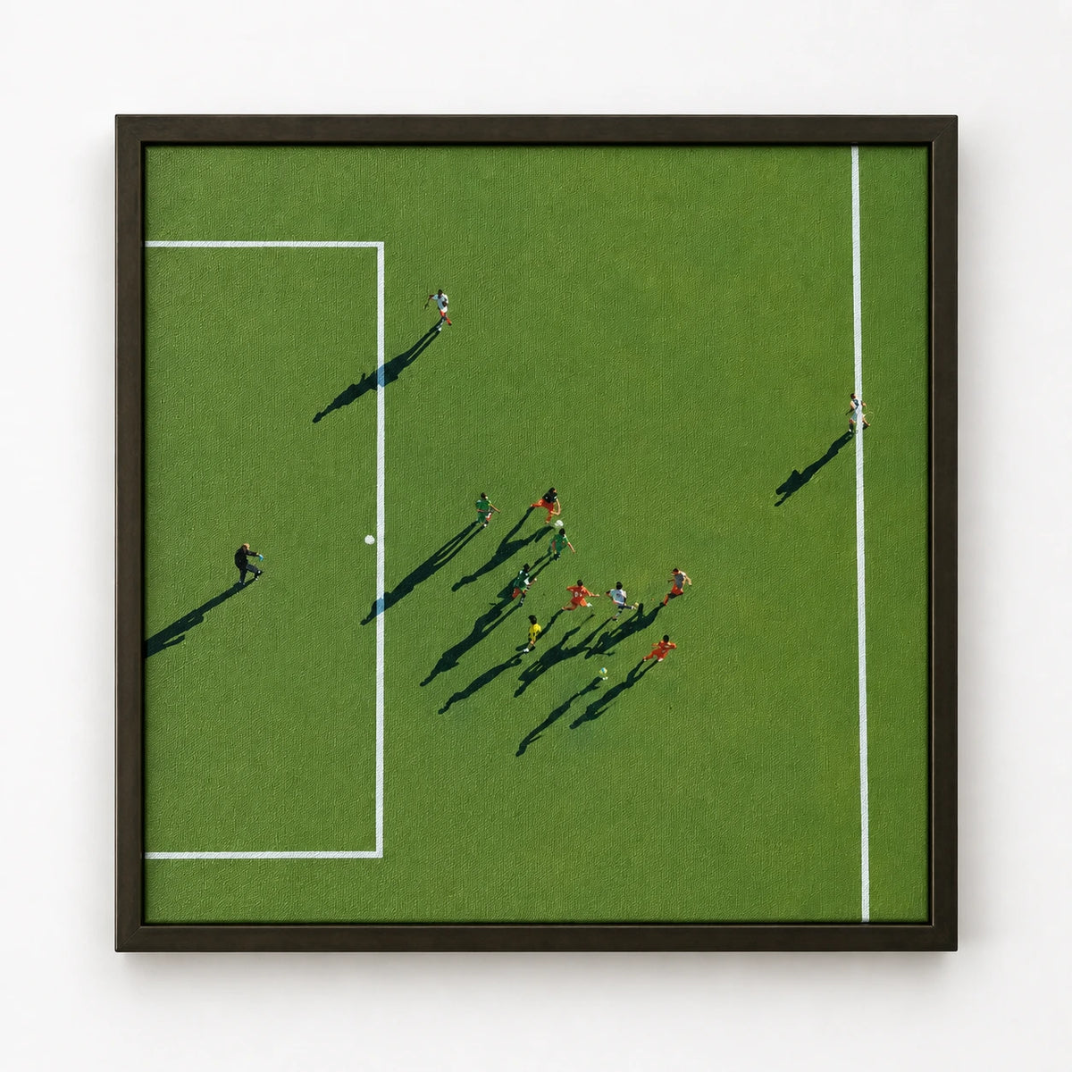 Hand-Painted Artwork | Midfield Shadows [noon:detail:framed-front]