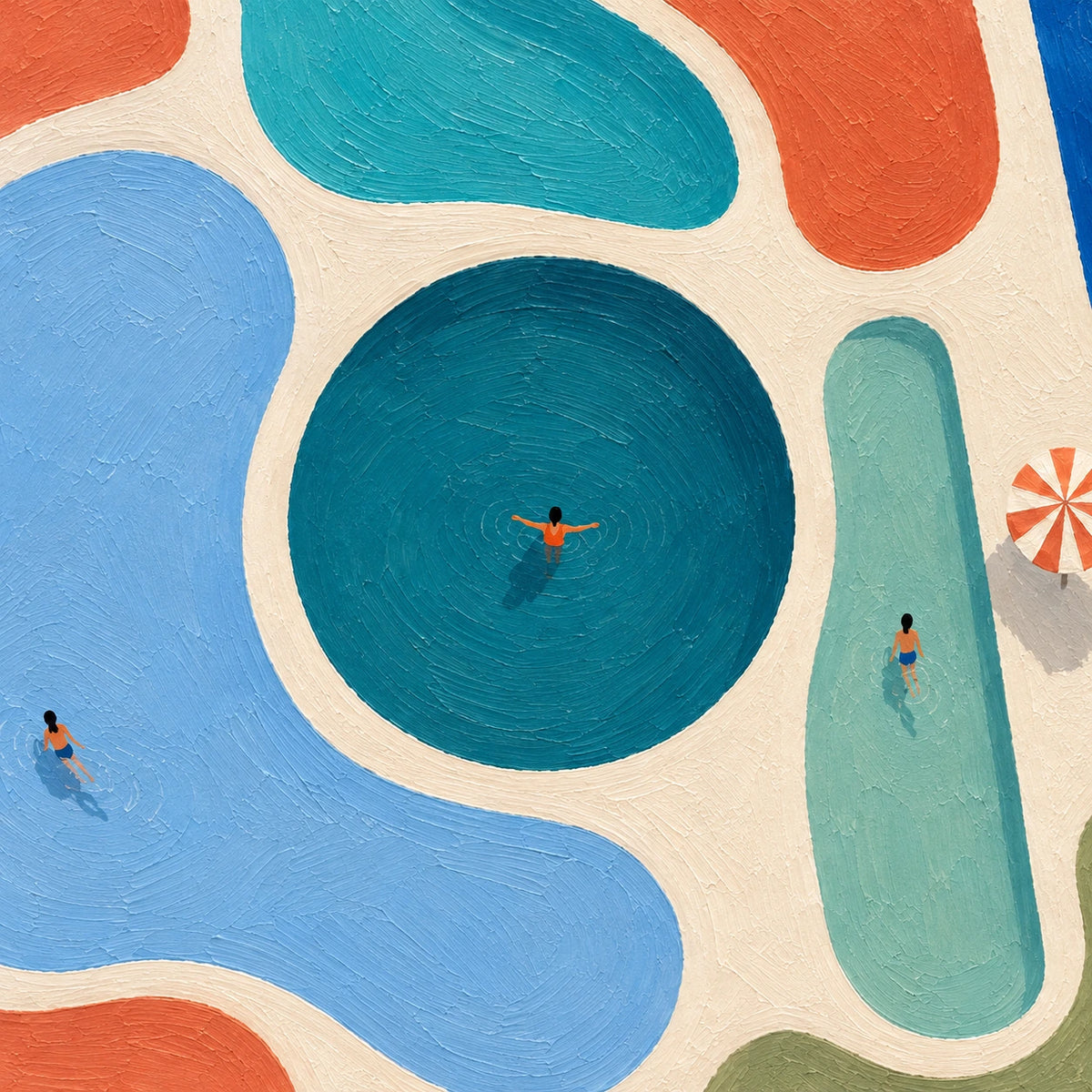 pools in motion, composition