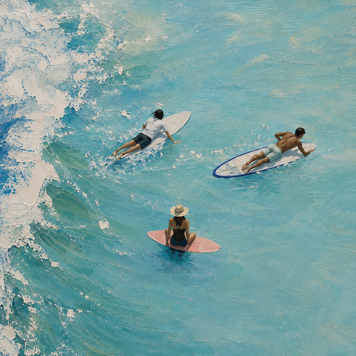 Hand-Painted Artwork | Coastal Surf Break [noon:detail:composition]