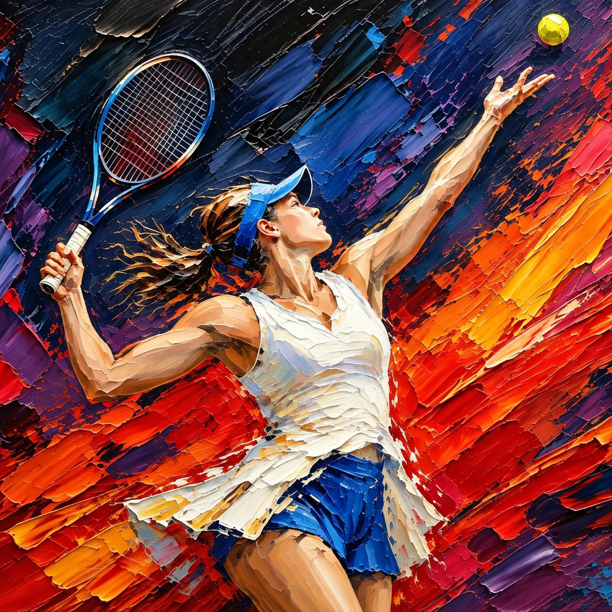 tennis in motion, composition