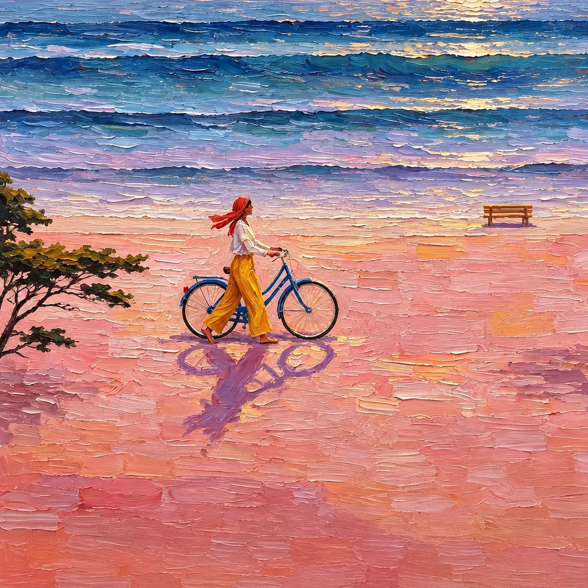 pink coast ride, composition