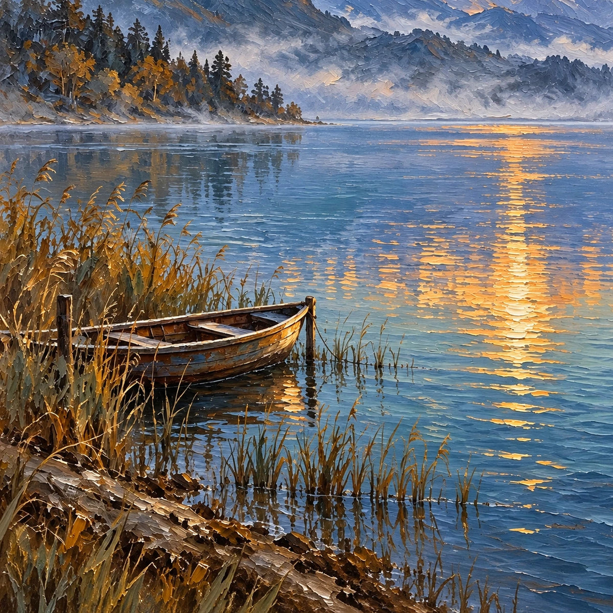 Golden Hour Mountain Lake [noon:detail:composition]