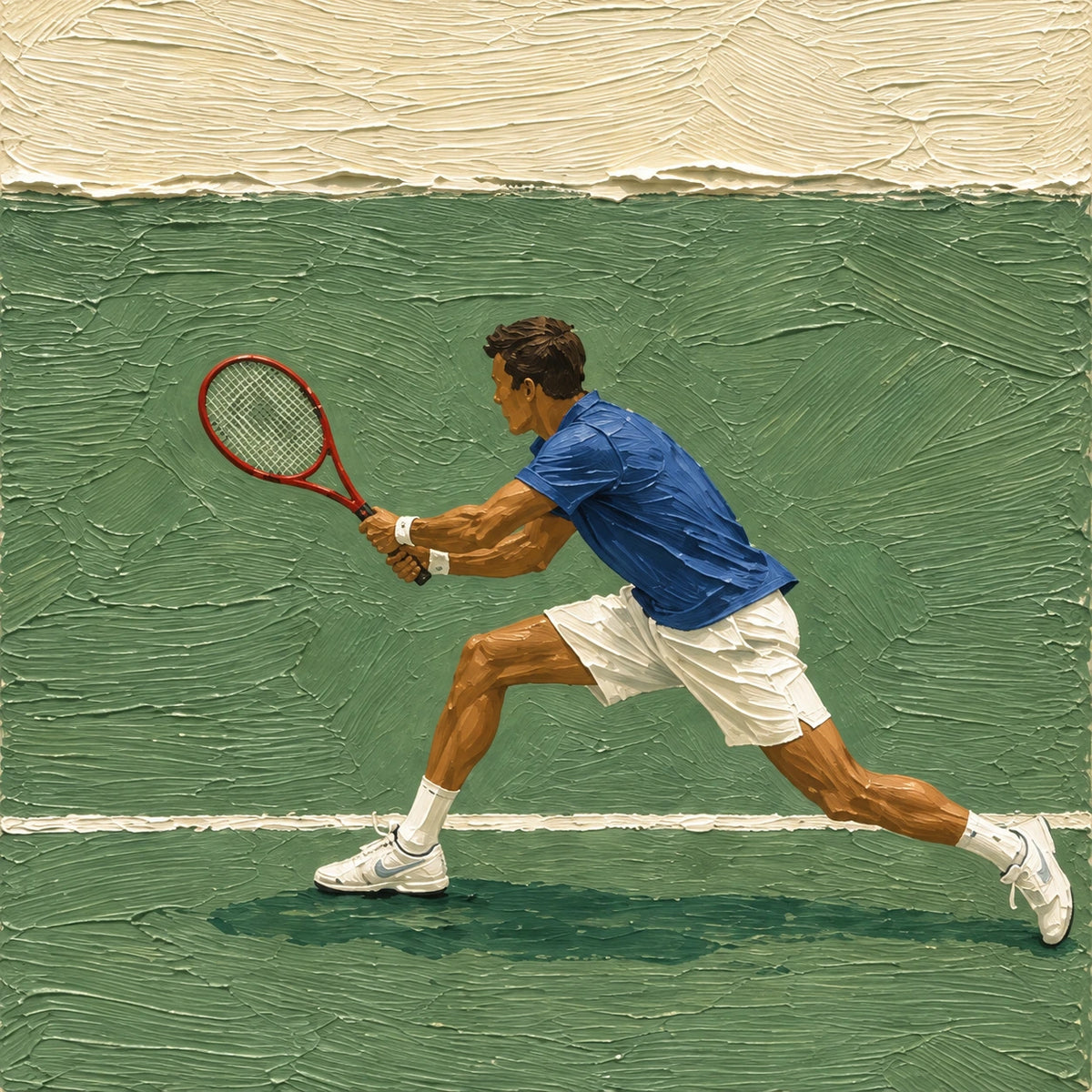 tennis court duel, composition