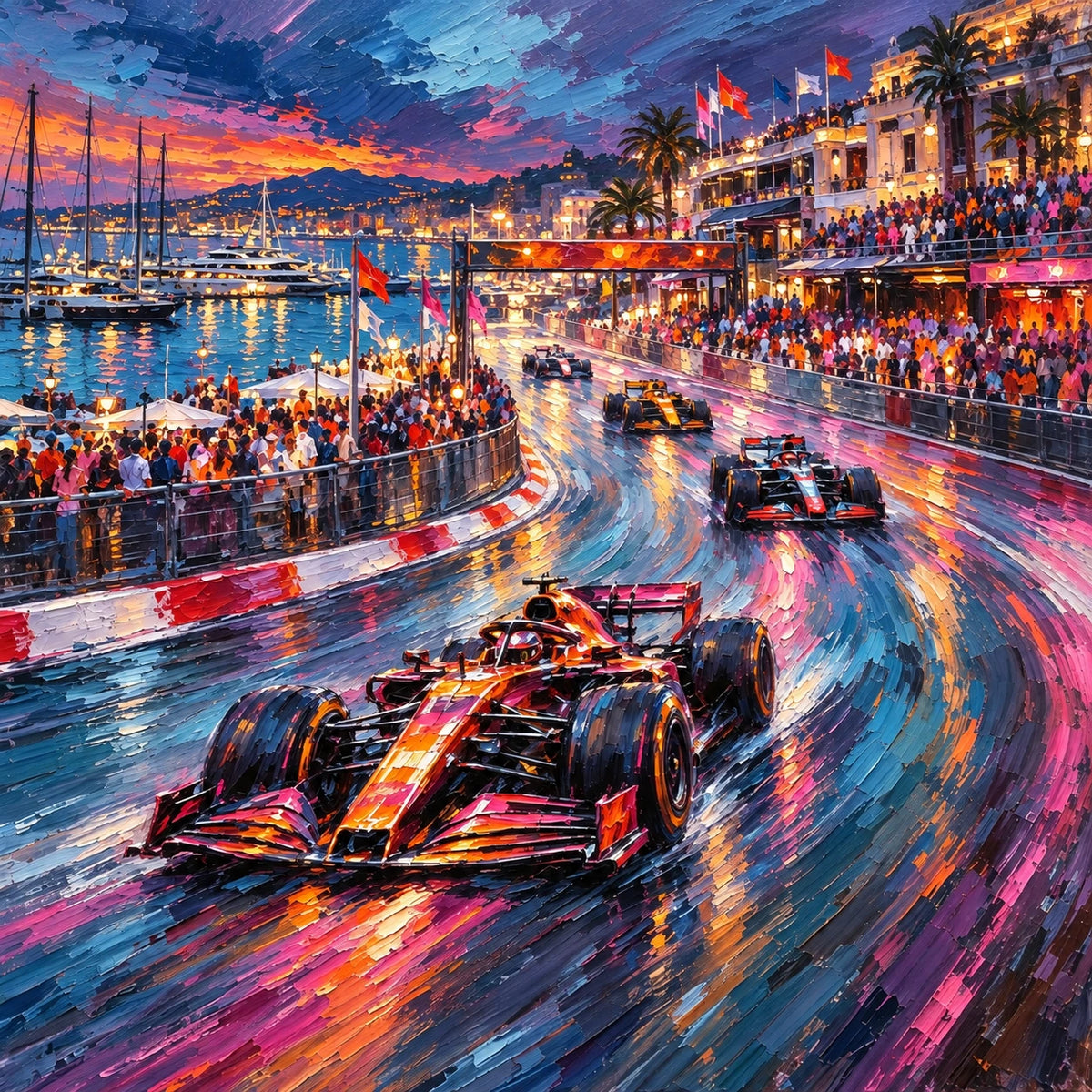 Hand-Painted Artwork | Harbor Grand Prix [noon:detail:composition]