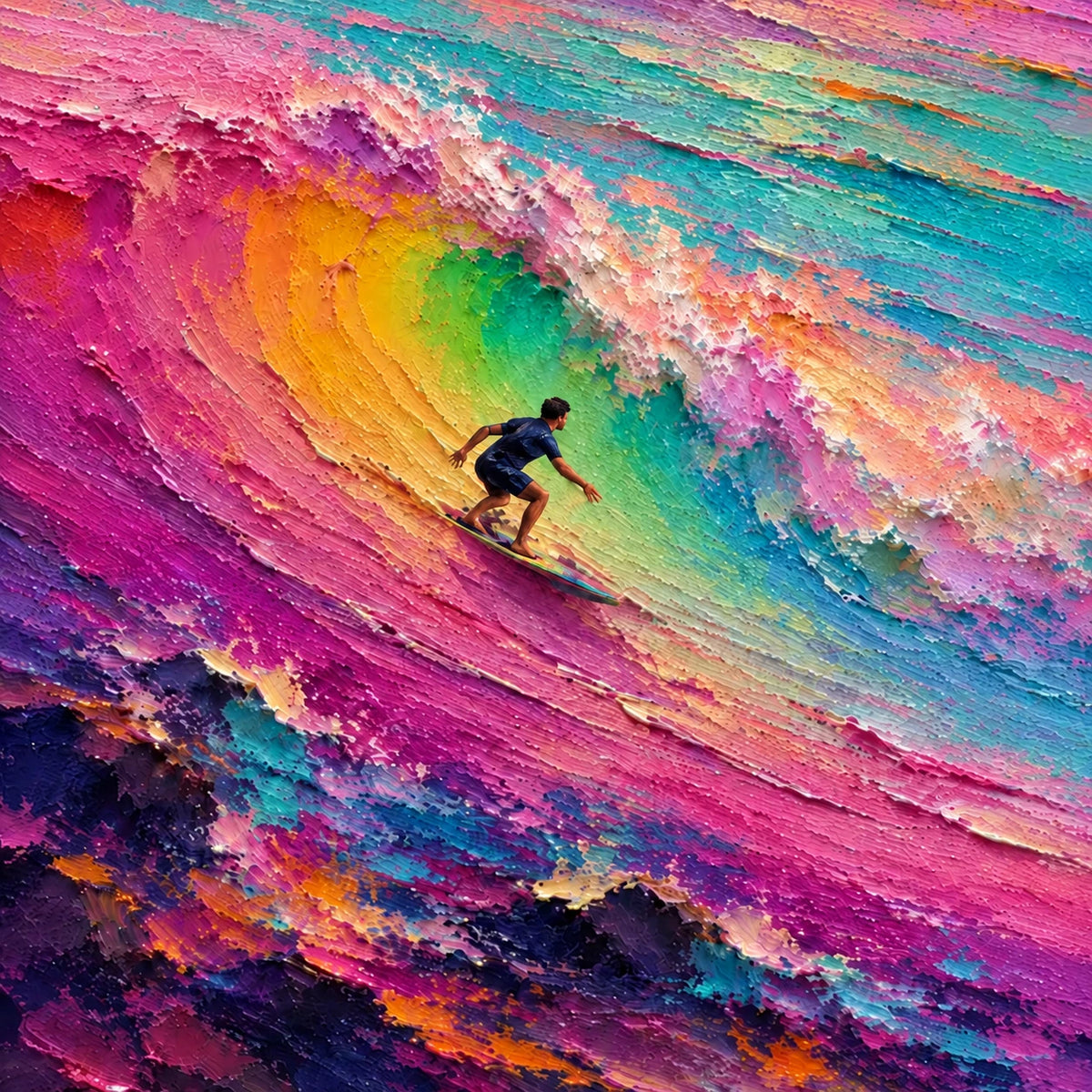 Hand-Painted Artwork | Riding the Color Break [noon:detail:composition]