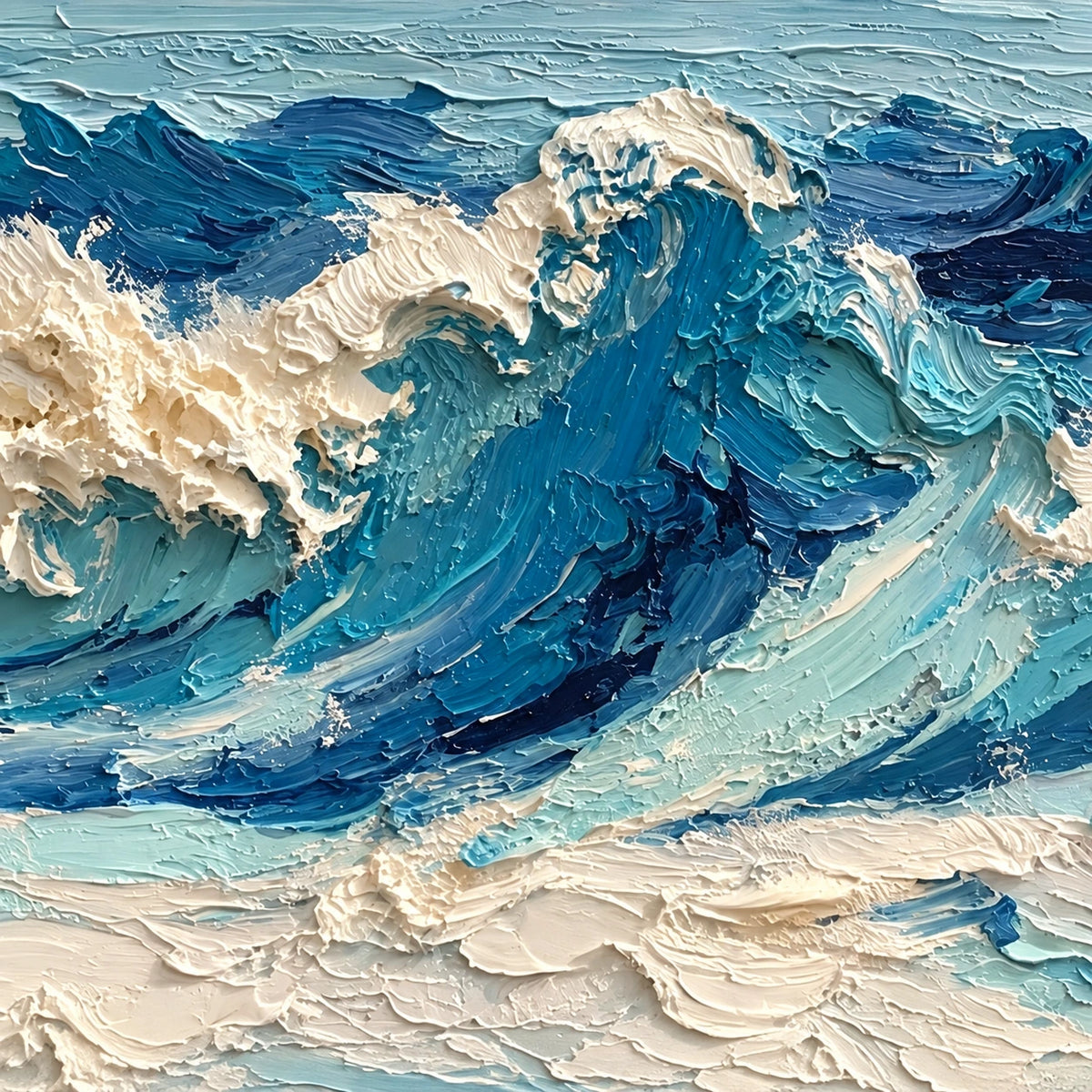 Hand-Painted Artwork | Blue Surge [noon:detail:composition]