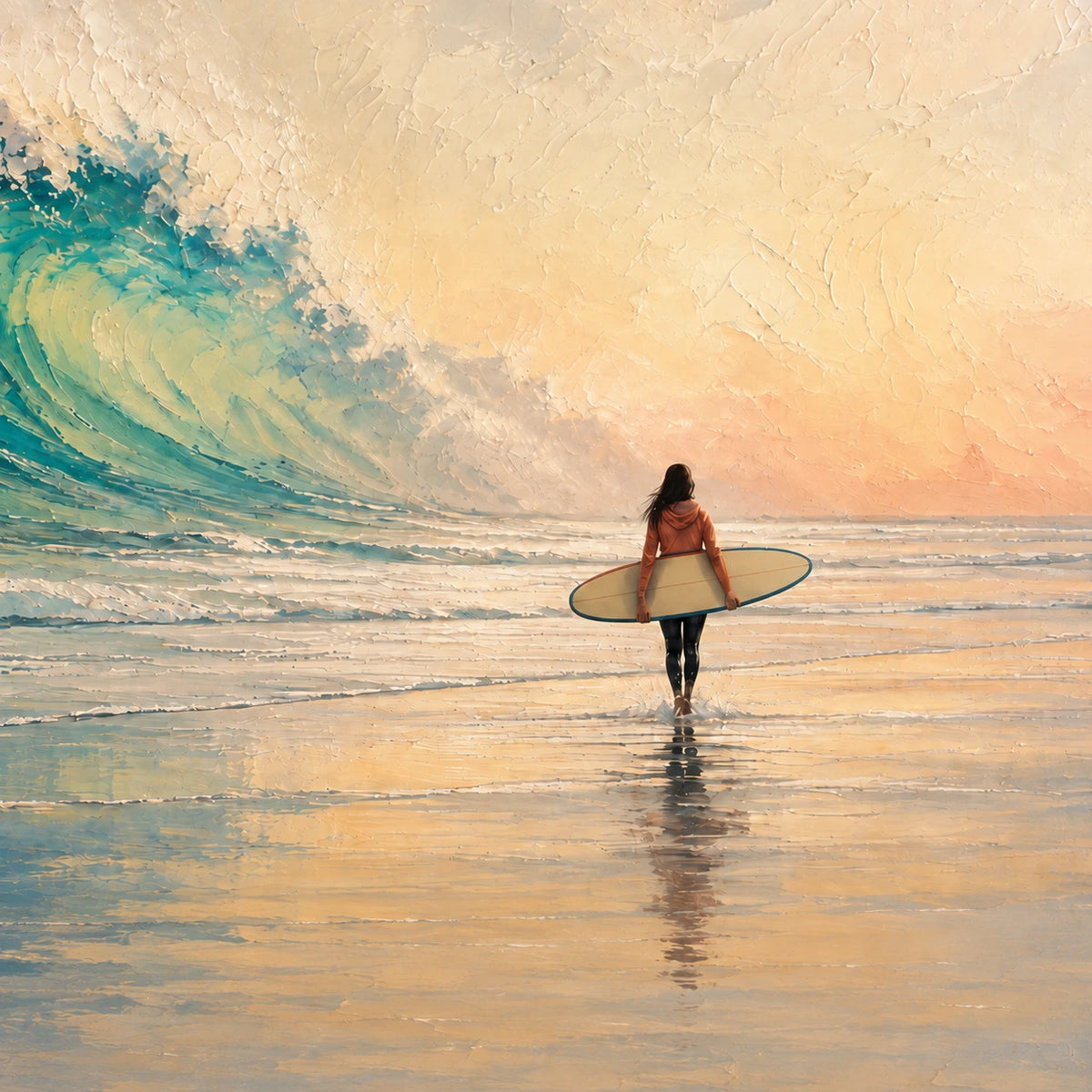 Hand-Painted Artwork | Between Tide and Sky [noon:detail:composition]