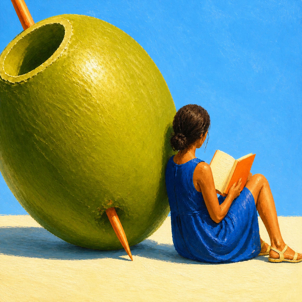 olive-side escape, composition