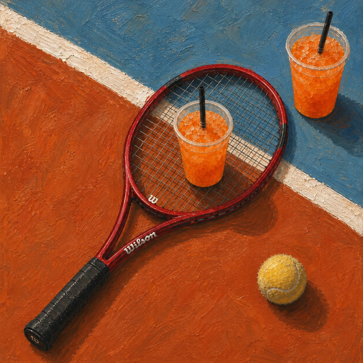 tennis court refresh, composition