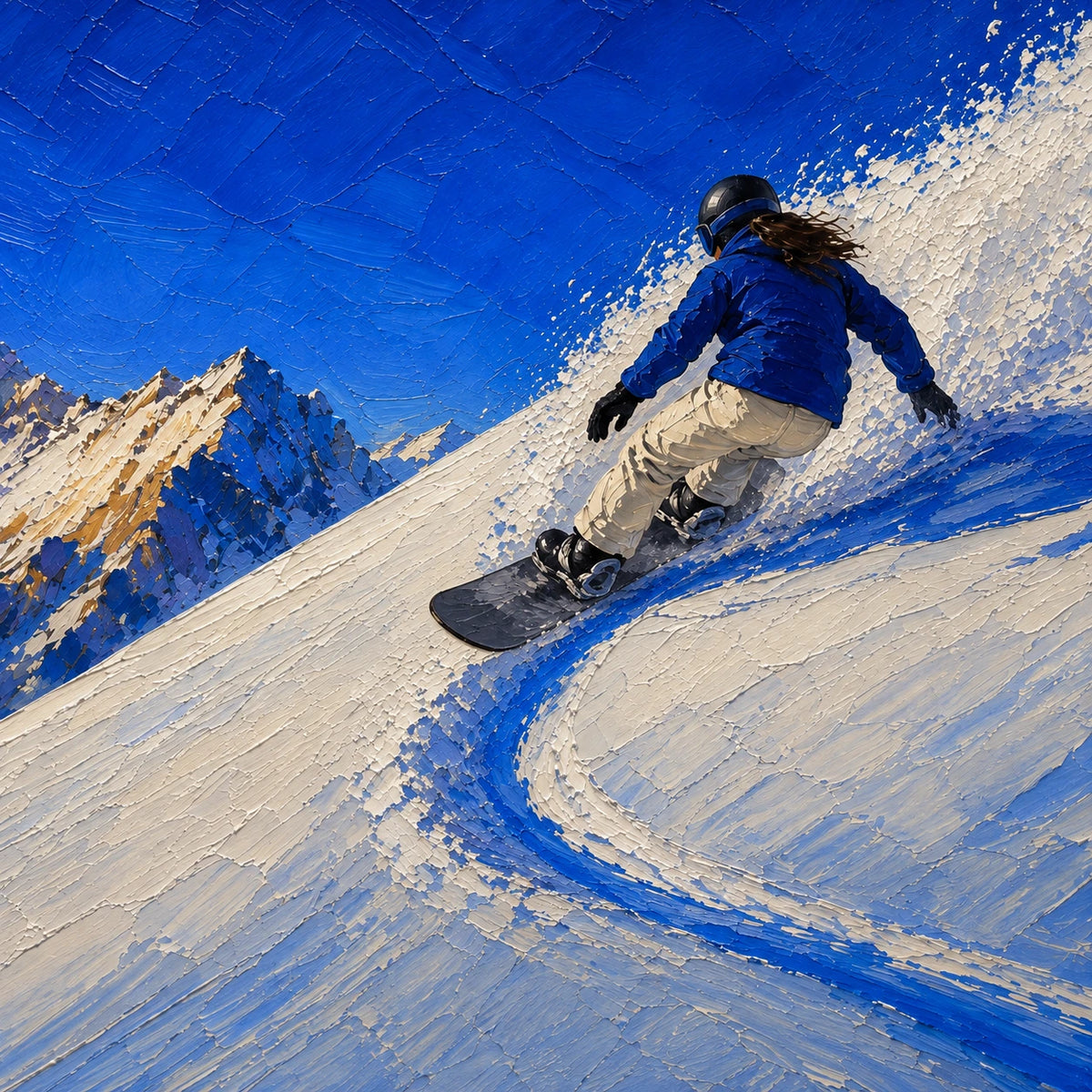 Hand-Painted Artwork | Blue Ridge Desce [noon:detail:composition]