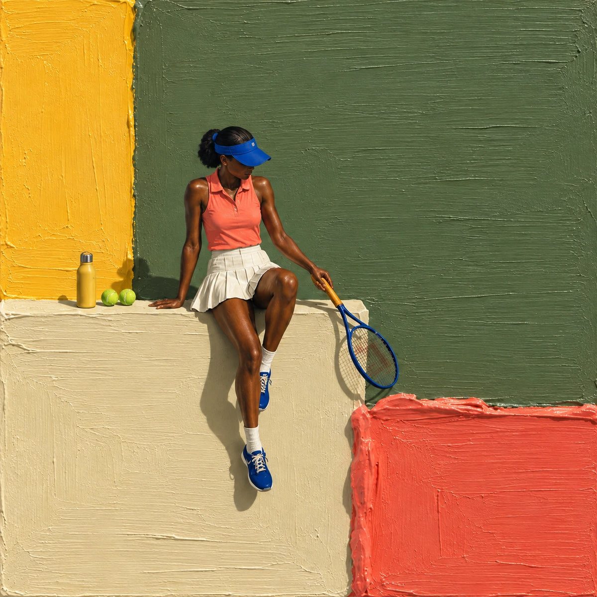 Hand-Painted Artwork | Courtside Su [noon:detail:composition]