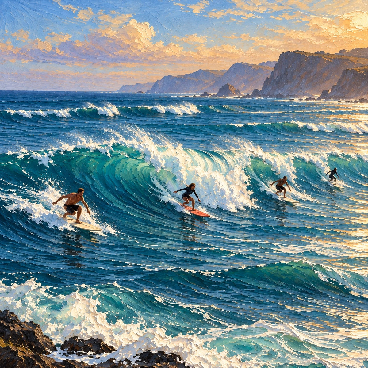 Coastal Breakers [noon:detail:composition]