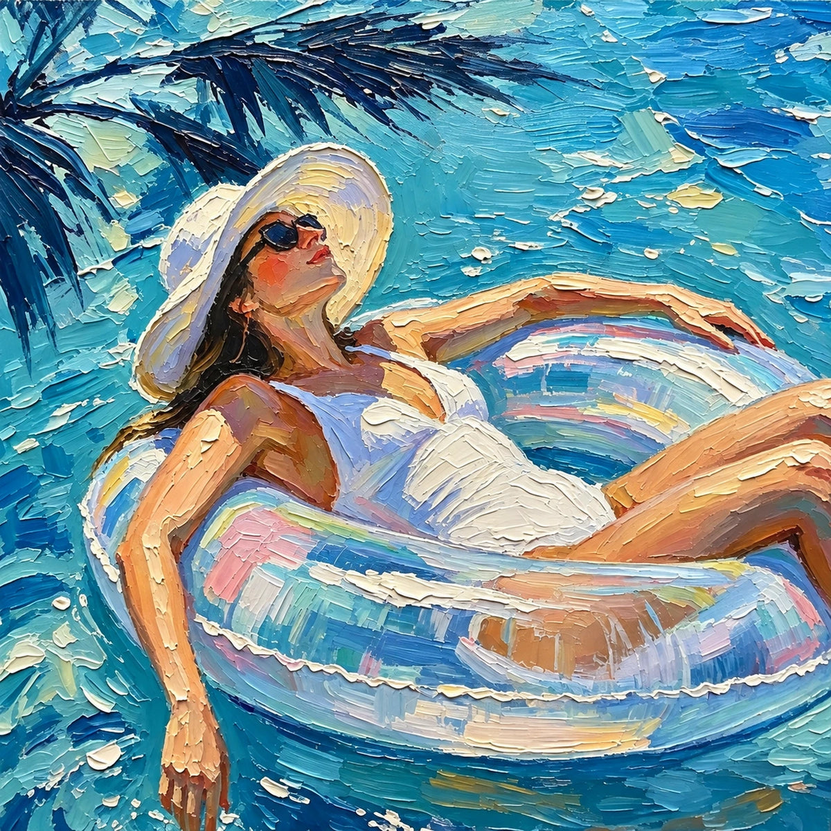 Hand-Painted Artwork | Blue Water Daydream [noon:detail:composition]