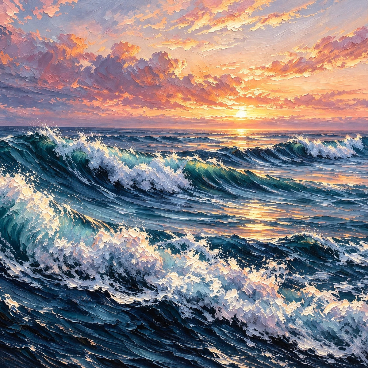sunset breakers, composition