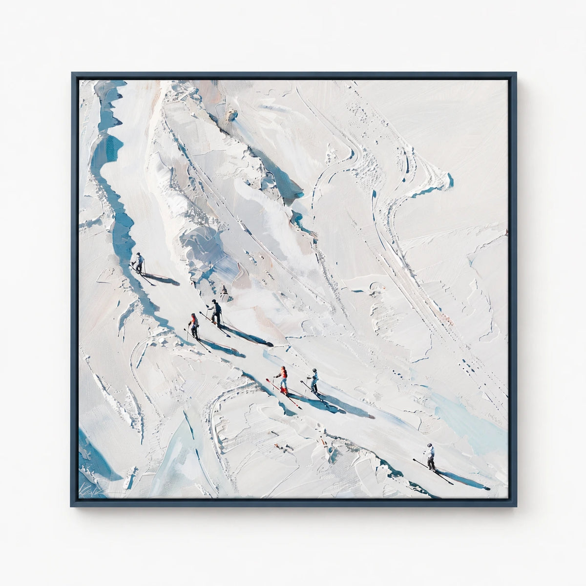 Hand-Painted Artwork | Alpine Drift [noon:detail:framed-front]