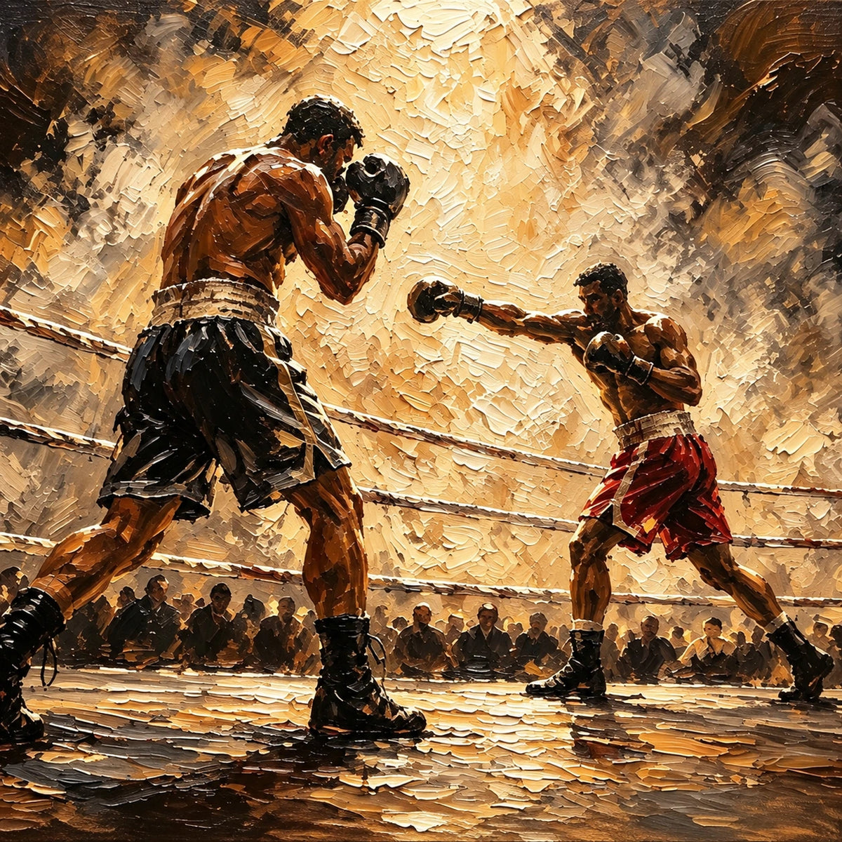 Hand-Painted Artwork | Golden Ring Showdow [noon:detail:composition]