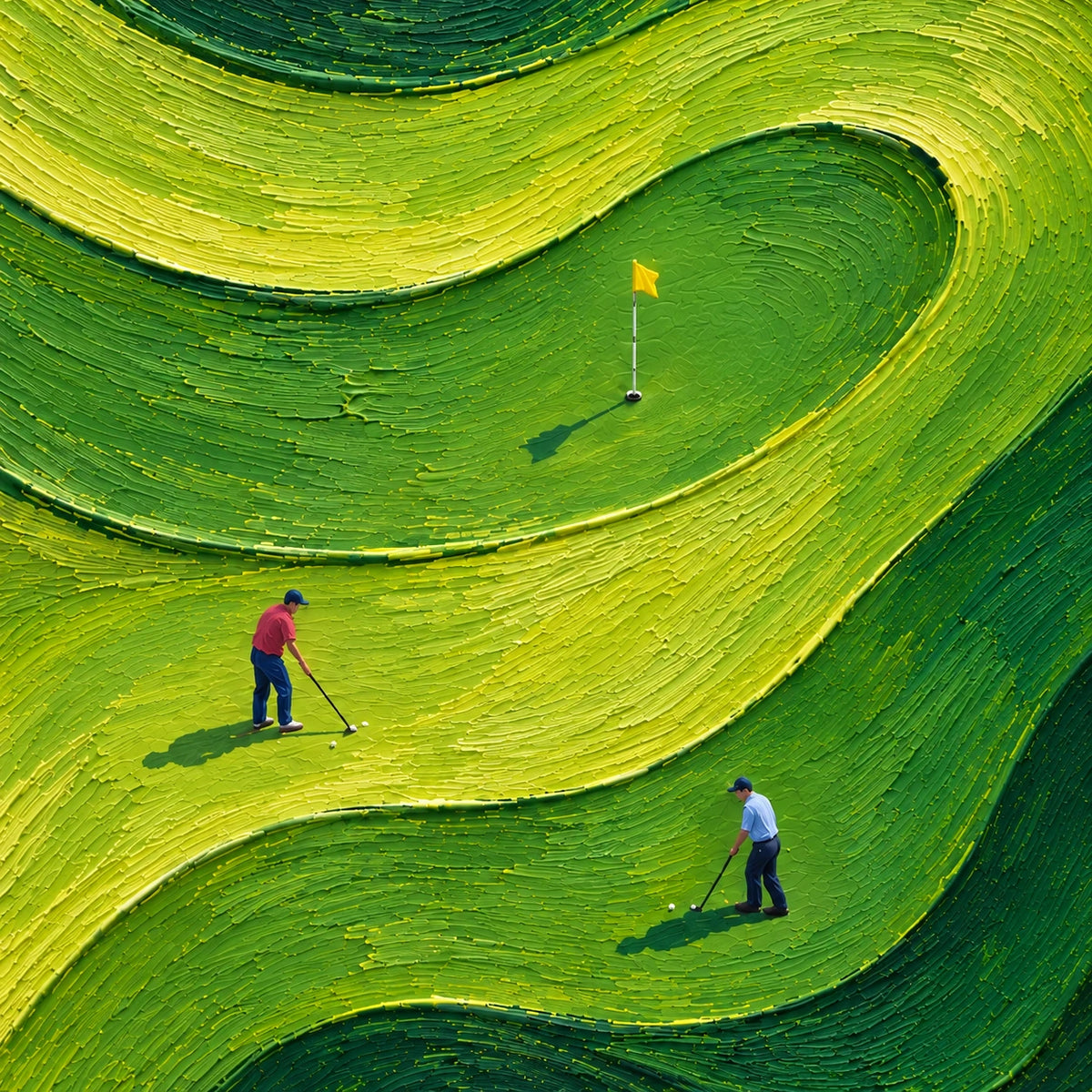 Hand-Painted Artwork | Rolling Greens [noon:detail:composition]