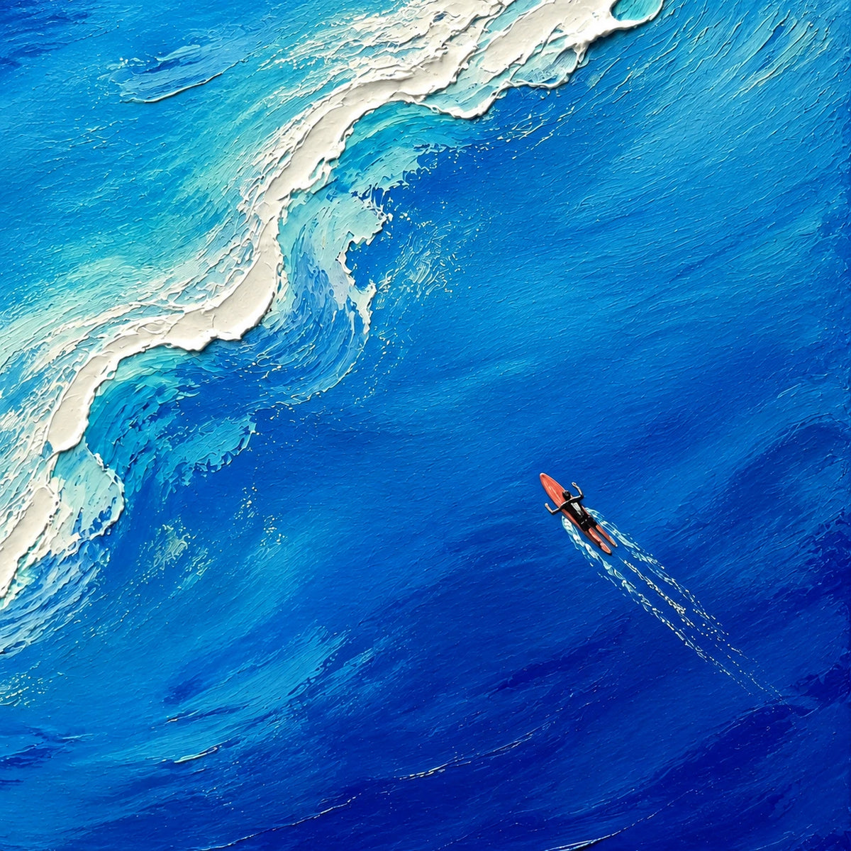 surfline in blue, composition
