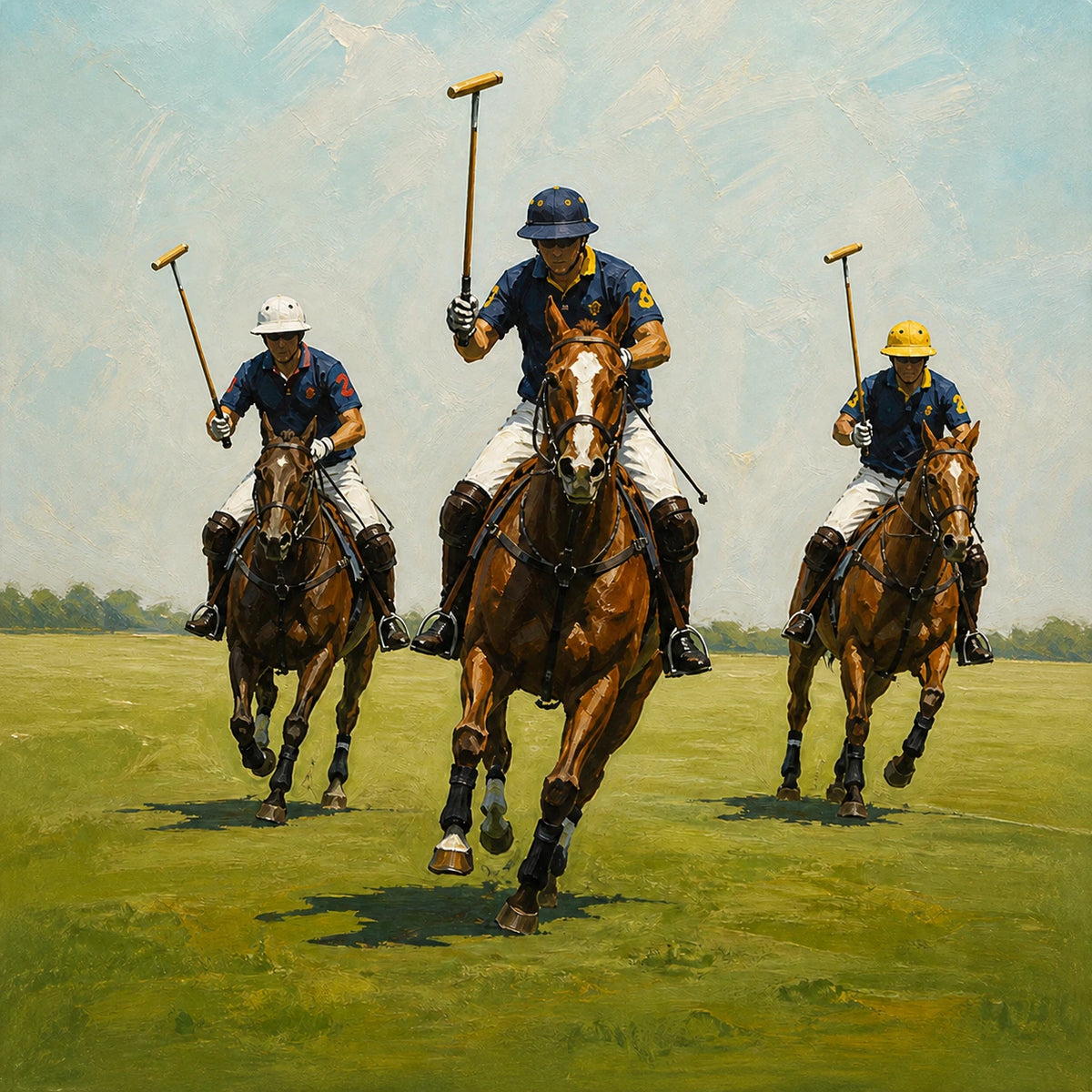 field in full swing, composition