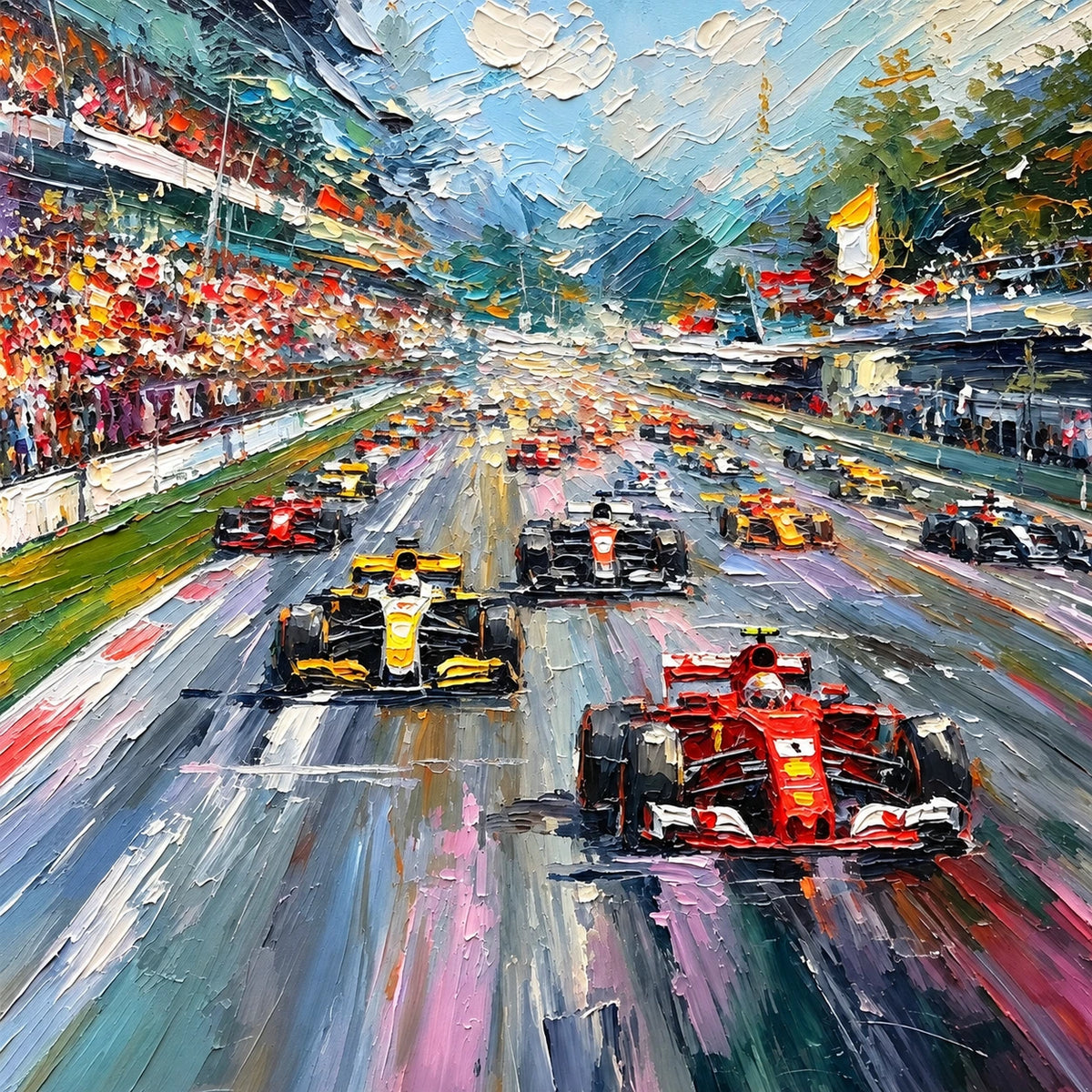 Hand-Painted Artwork | Formula One in Motio [noon:detail:composition]