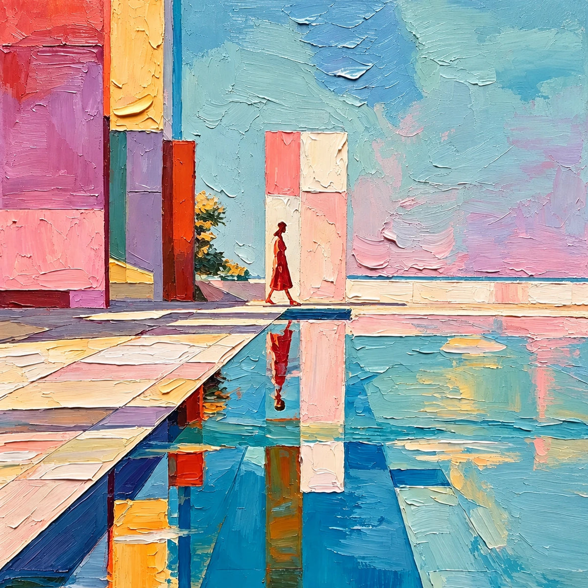 Quiet Poolside Passage [noon:detail:composition]