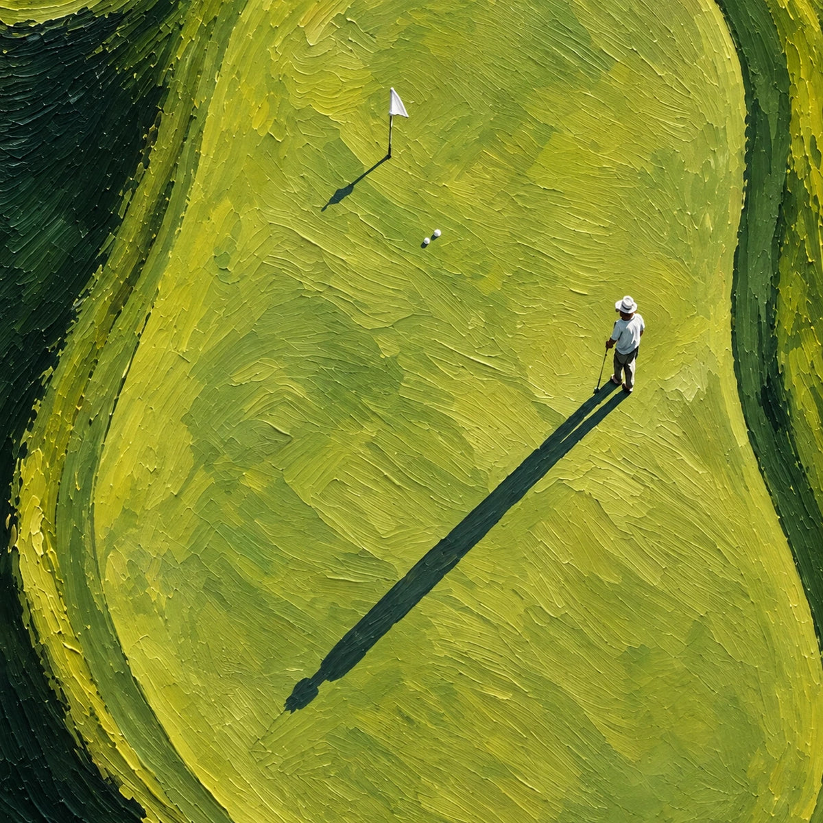 Hand-Painted Artwork | The Long Fairway [noon:detail:composition]