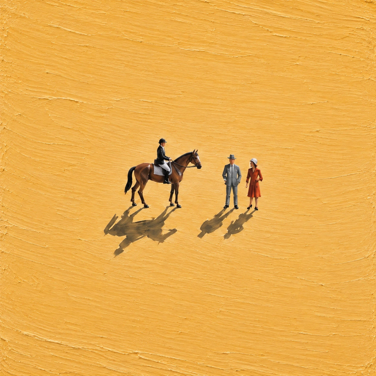 Hand-Painted Artwork | Riders in Golden Ligh [noon:detail:composition]