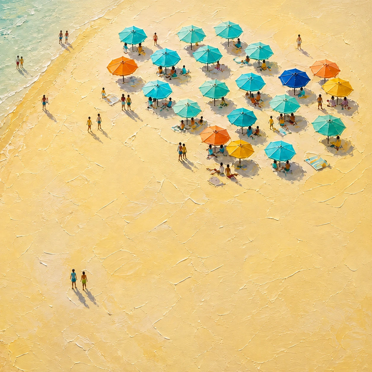 Hand-Painted Artwork | Sunlit Shoreline [noon:detail:composition]