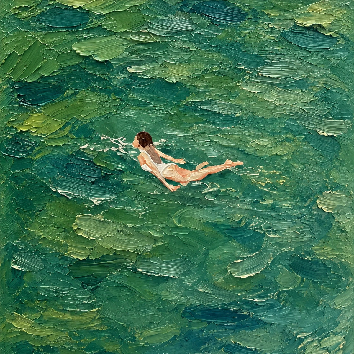 green water swimmer, composition