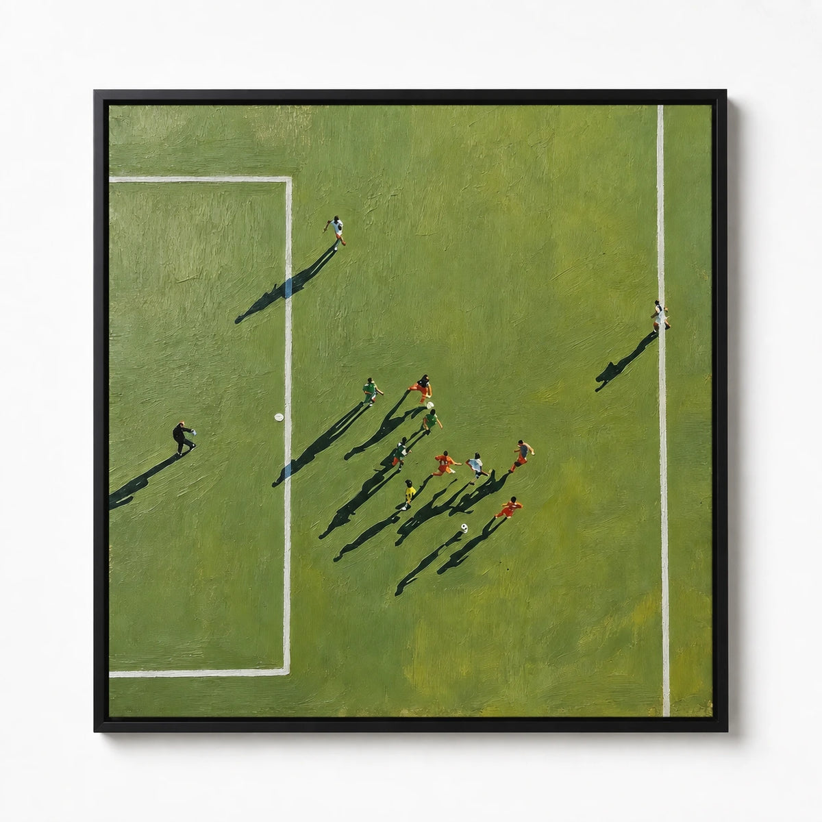 Hand-Painted Artwork | Long Shadows, Open Play [noon:detail:framed-front]