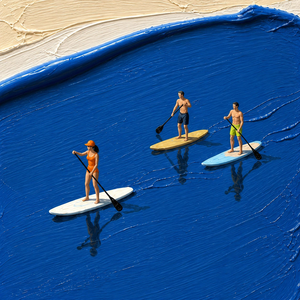 surfing the blue, composition