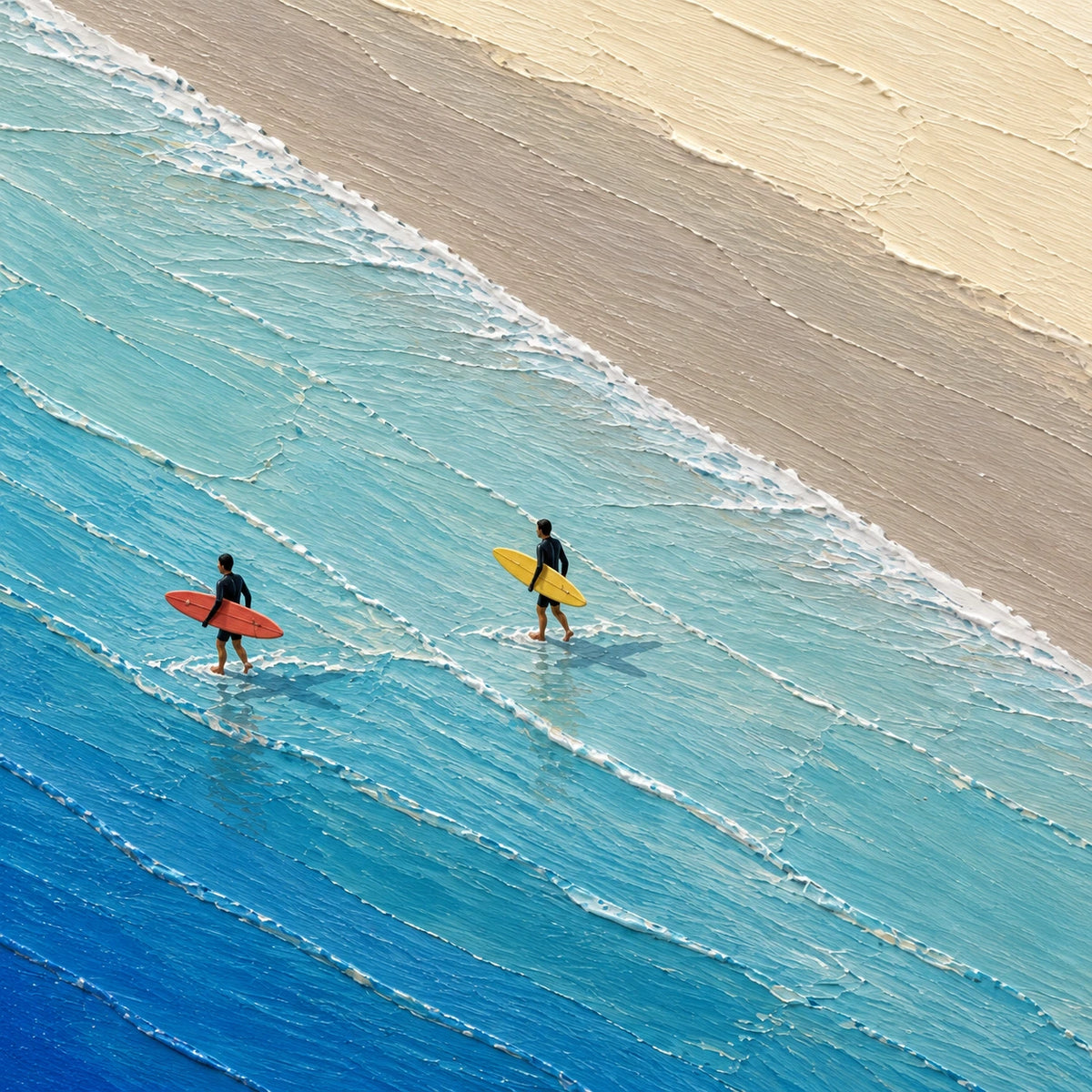 walkers by the tide, composition