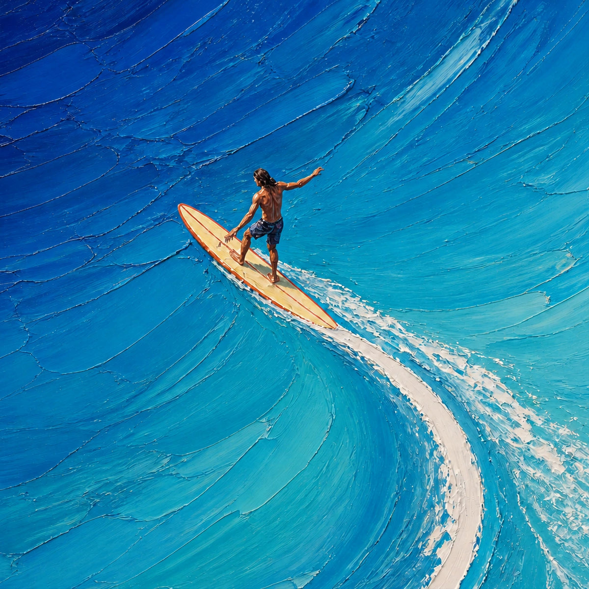 Hand-Painted Artwork | Blue Current [noon:detail:composition]