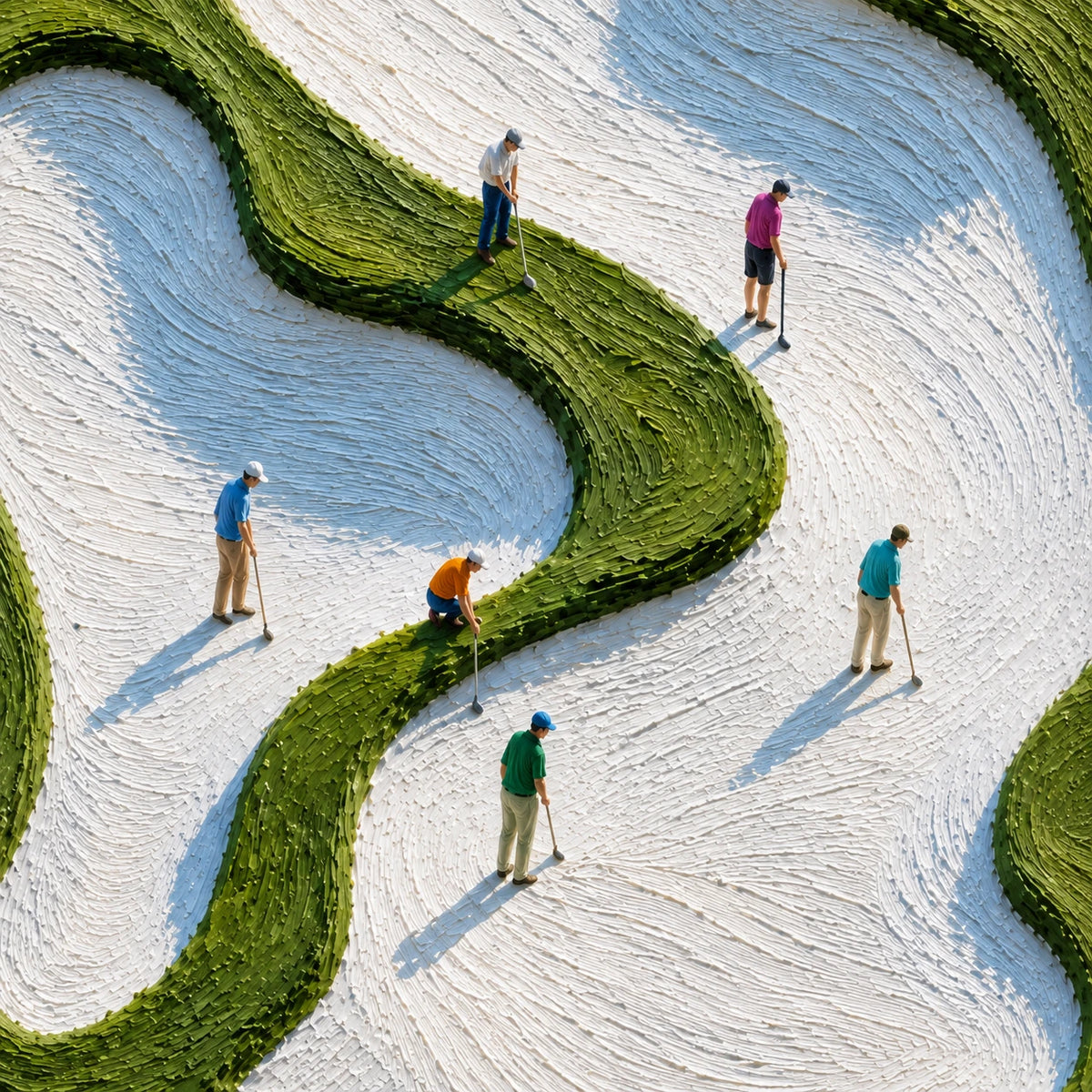 Hand-Painted Artwork | Checking the Line [noon:detail:composition]