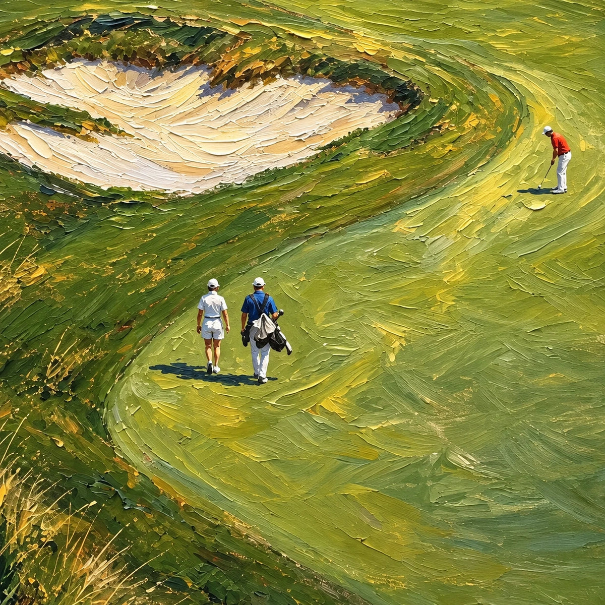 Hand-Painted Artwork | Golf Course Horizo [noon:detail:composition]