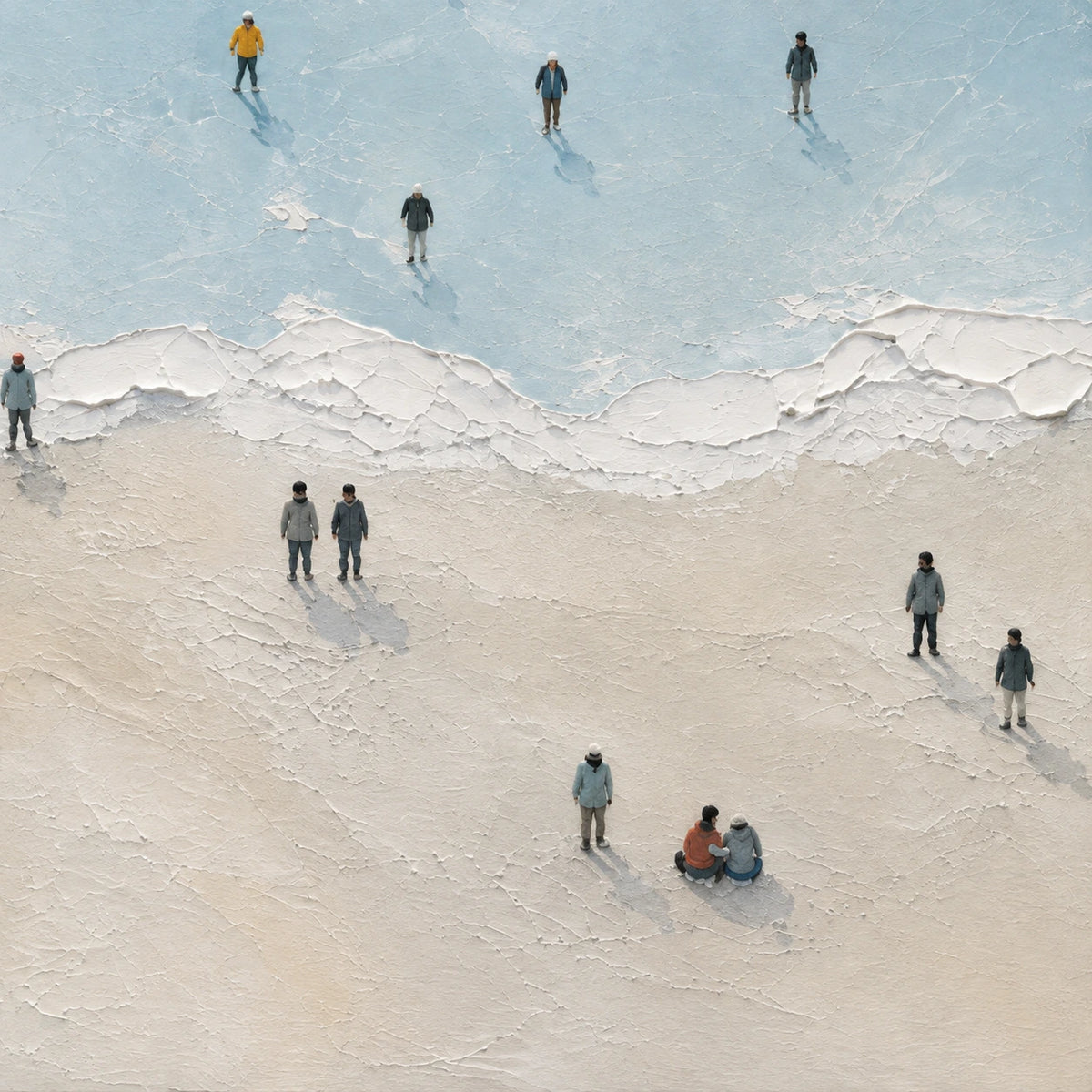 Hand-Painted Artwork | Along the Blue Shore [noon:detail:composition]