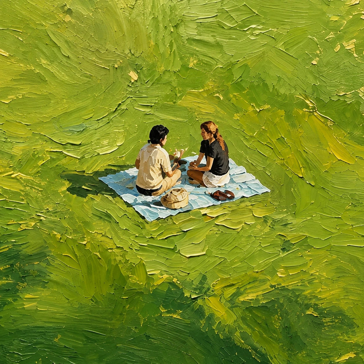 Hand-Painted Artwork | Meadow Picnics [noon:detail:composition]