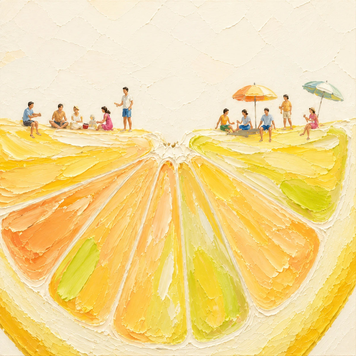 Hand-Painted Artwork | A Slice of Summer [noon:detail:composition]