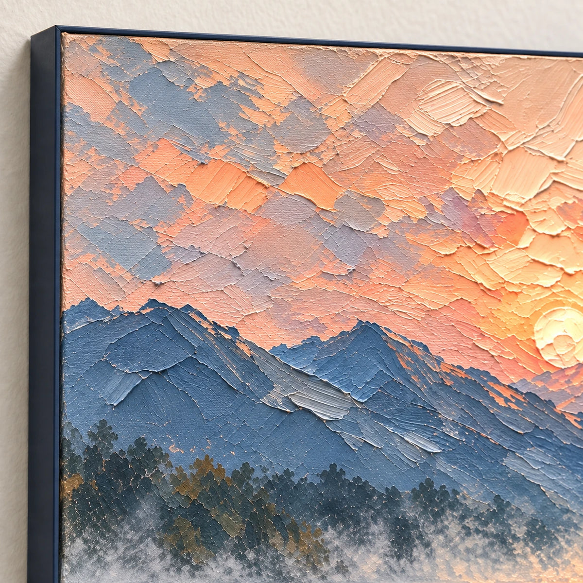 misty mountain lake, frame detail