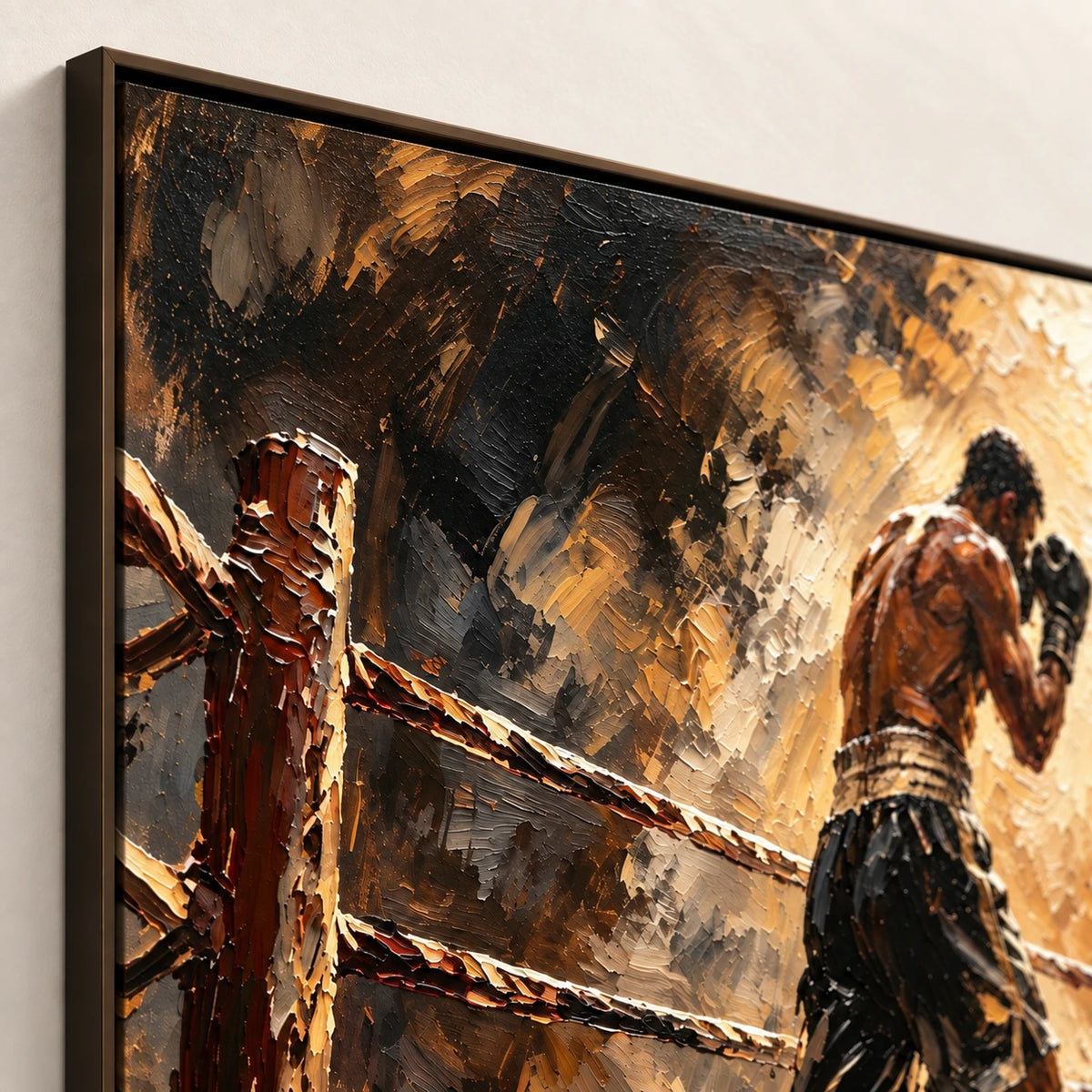 Hand-Painted Artwork | Golden Ring Showdow [noon:detail:frame]