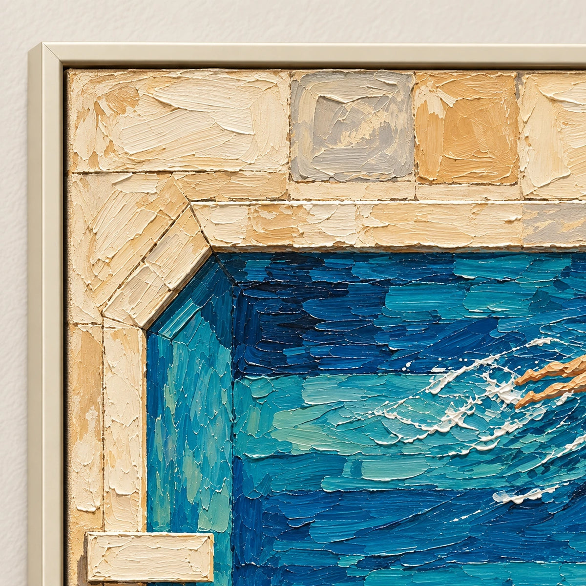 poolside spring, frame detail