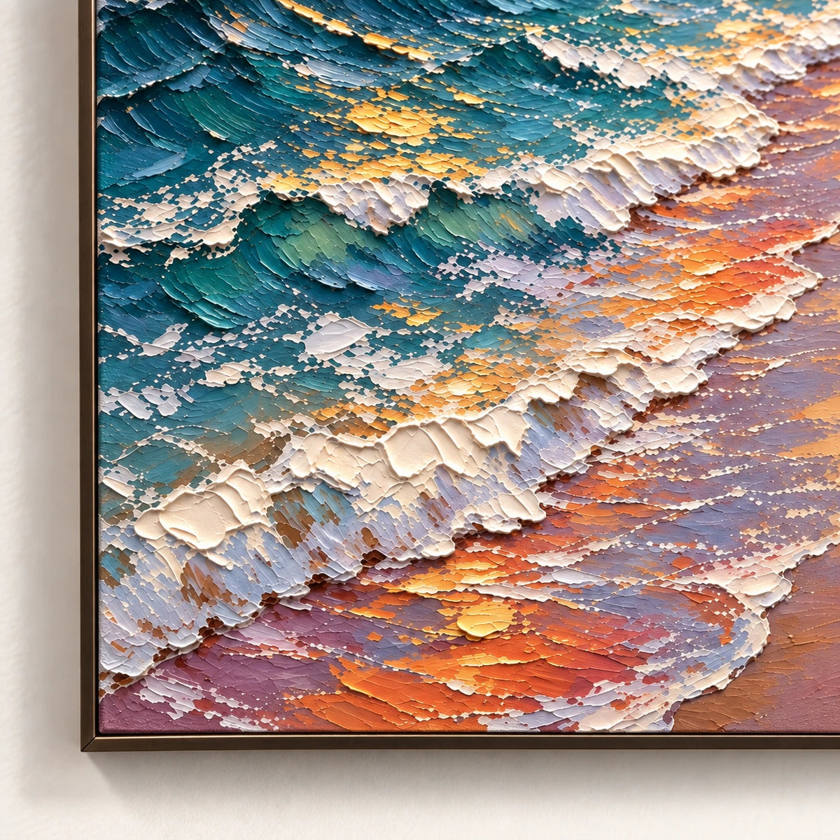 Hand-Painted Artwork | Carmel Sunset Shore [noon:detail:frame]
