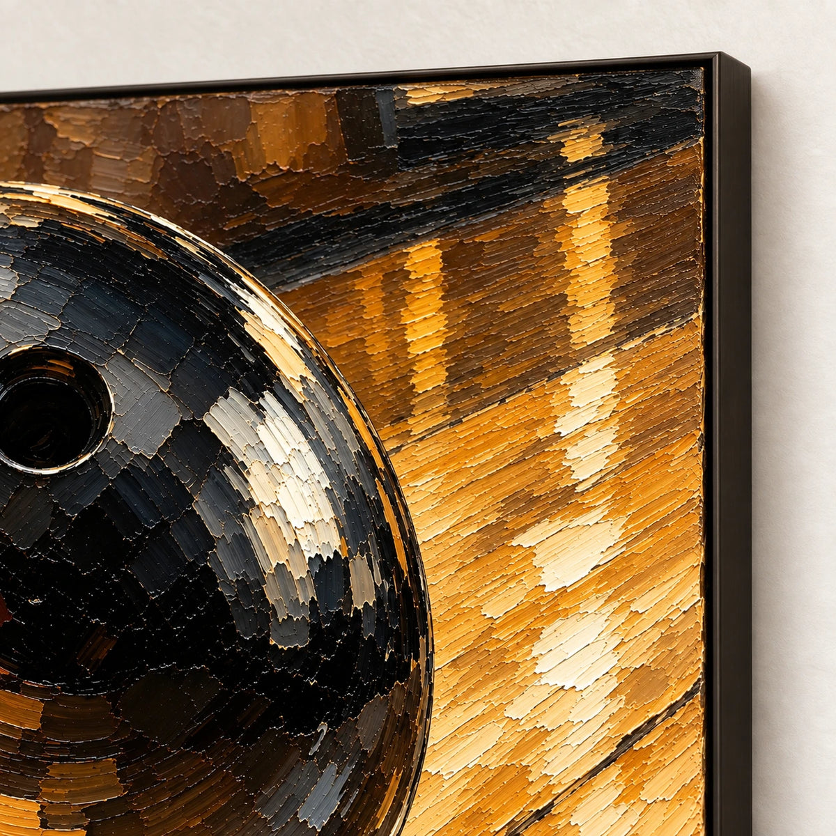Hand-Painted Artwork | Midnight Bowling Lane [noon:detail:frame]